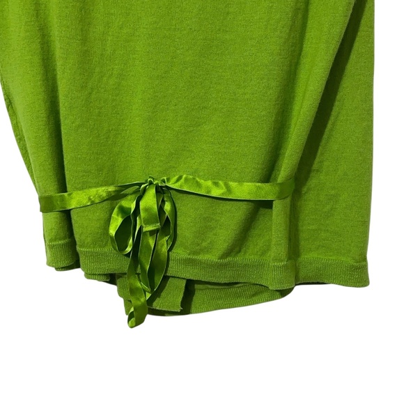 NWT Express Cotton Cashmere Blend Wrap Front Sweater Ribbon Belt Womens Size M - Picture 4 of 5